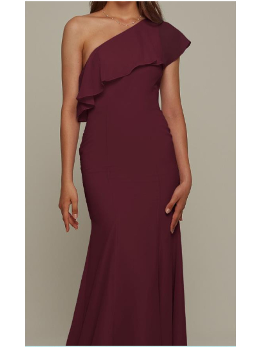 AW BRIDAL 0 XS burgundy wine Felicia formal prom bridesmaid maxi dress NEW 0B2